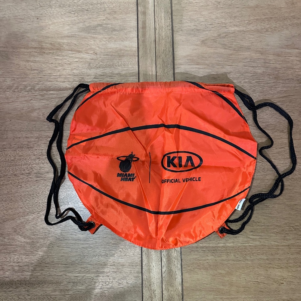 Miami Heat Drawstring basketball backpack orange